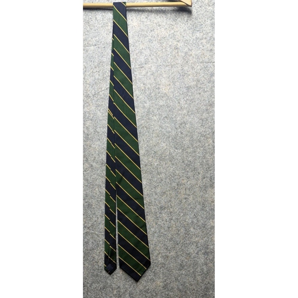 NeckTie Black and green‎ stripes Color Men's Neck Tie